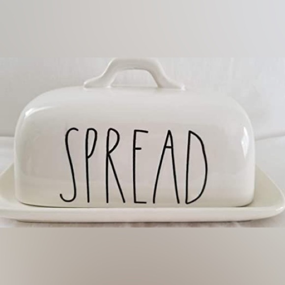 RAE DUNN spread large letter ceramic butter dish - Picture 1 of 4